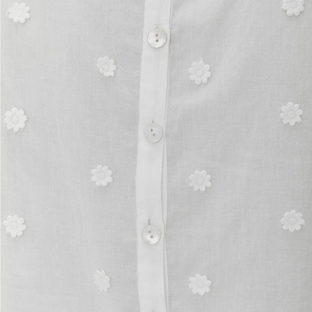NWT Off-White 3d Flowers Cotton Blouse S
